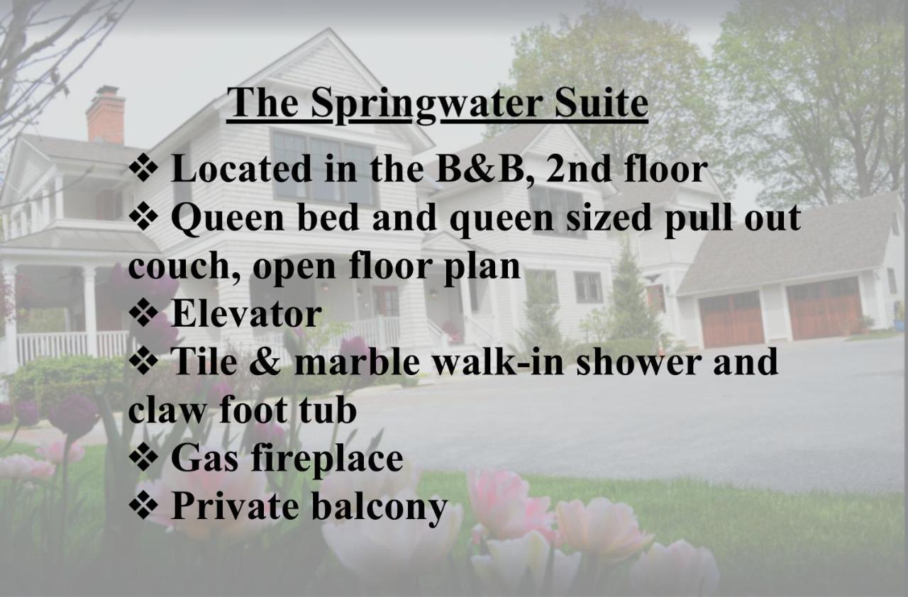 The Springwater Bed And Breakfast Saratoga Springs Exteriér fotografie